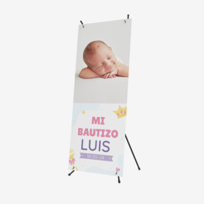 Cartel Bienvenida Bautizo Luis