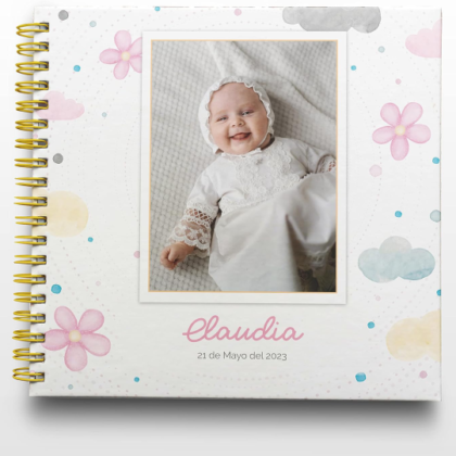 Libro de Firmas Bautizo niña Personalizado