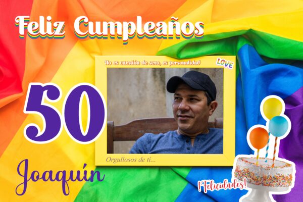Lona de Cumpleaños Personalizada con Temática LGBTQ+ - Imagen 2