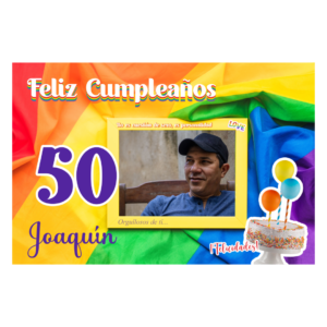 Lona de Cumpleaños Personalizada con Temática LGBTQ+