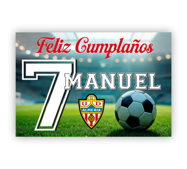 Lona de Cumpleaños Futbol Personalizada