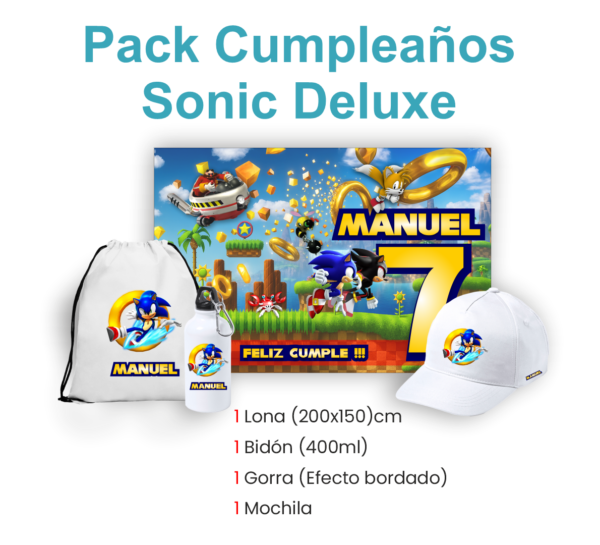 Pack Cumpleaños Sonic - Imagen 2