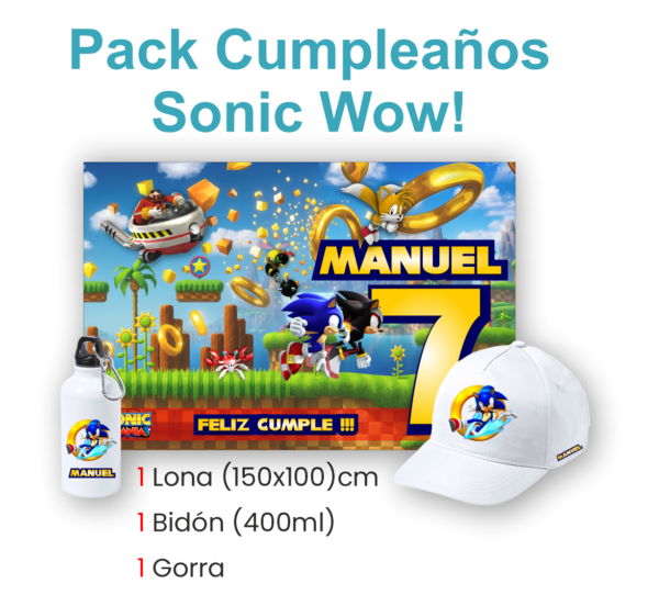Pack Cumpleaños Sonic - Imagen 4