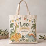 Bolsa tote bag de algodón natural de 180 g personalizada para cumpleaños | La Pera