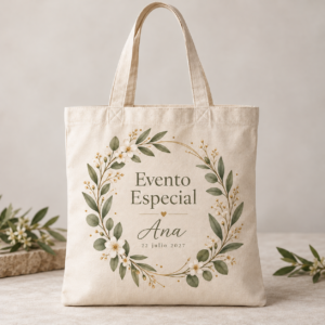 Bolsa tote bag de algodón natural de 180 g personalizada para otros eventos | La Pera
