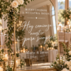 Vinilo para espejo de boda personalizado con nombres y fecha