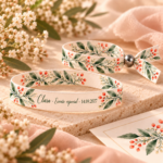 Pulsera textil personalizada para eventos modelo Flores silvestres