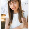 Xbanner de comunión personalizado con foto, nombre y fecha, diseño fotográfico