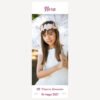 Xbanner de comunión personalizado con foto, nombre y fecha, diseño fotográfico